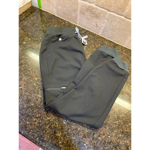 FIGS Zamora Jogger Scrub Pants Black XS/P Like New - Picture 2 of 4